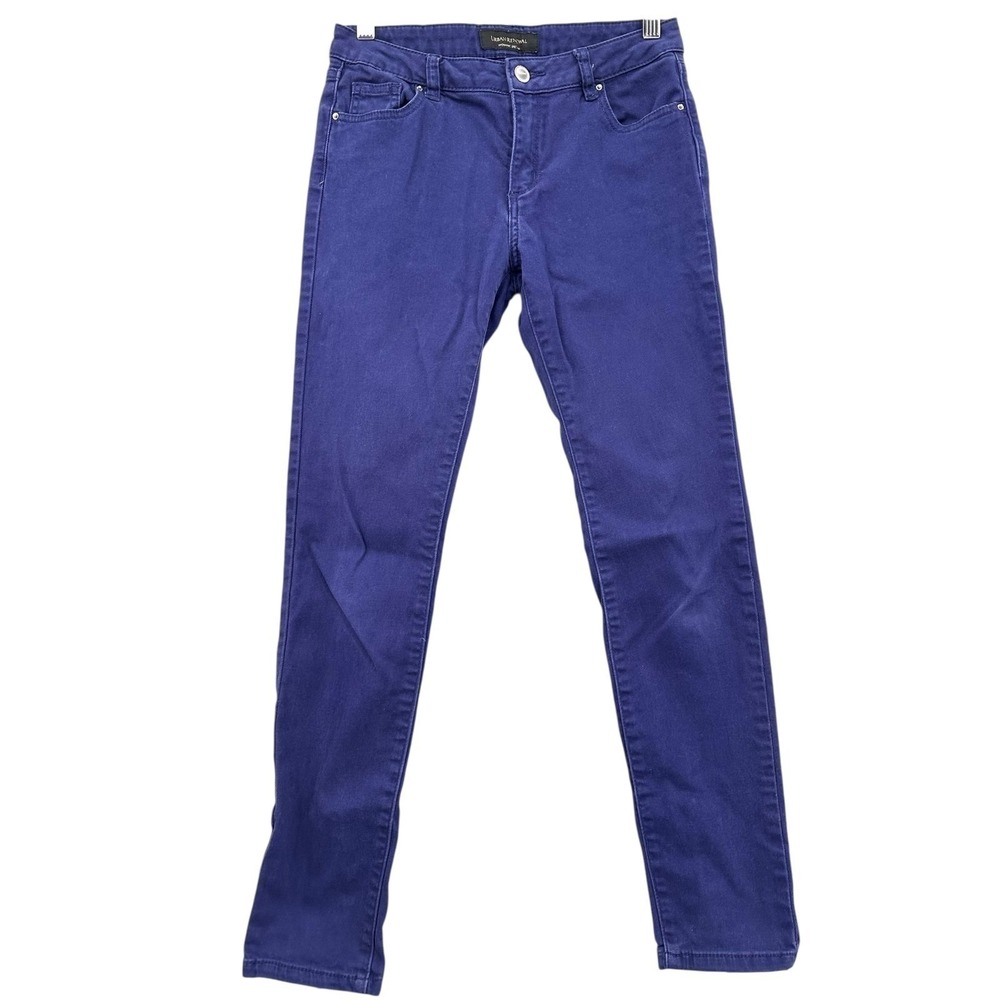 URBAN RENEWAL Low-Rise Jeans Cropped Skinny Straight Blue Zipper Ankles Size 27